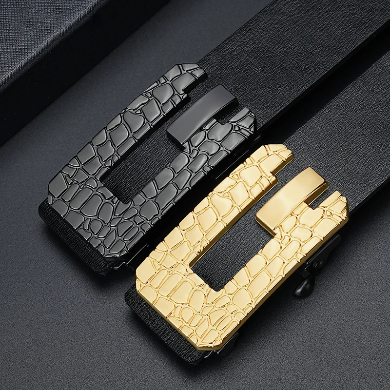 

High Quality Designer Luxury Famous Brand Belts MenAutomatic Buckle Toothless Waistband Genuine Leather Younth Ceinture Homme