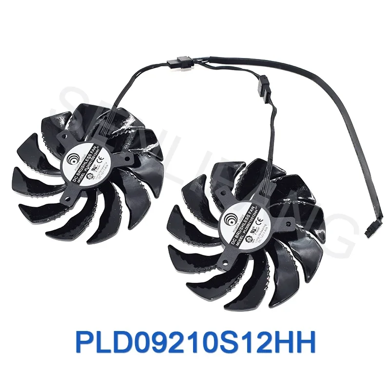 

For Gigabyte GeForce GTX 1050 Ti RX 480 470 GTX 1060 G1 Graphics Card Cooler Fans A Pair 2PCS PLD09210S12HH DC 12V 0.40A 4PIN