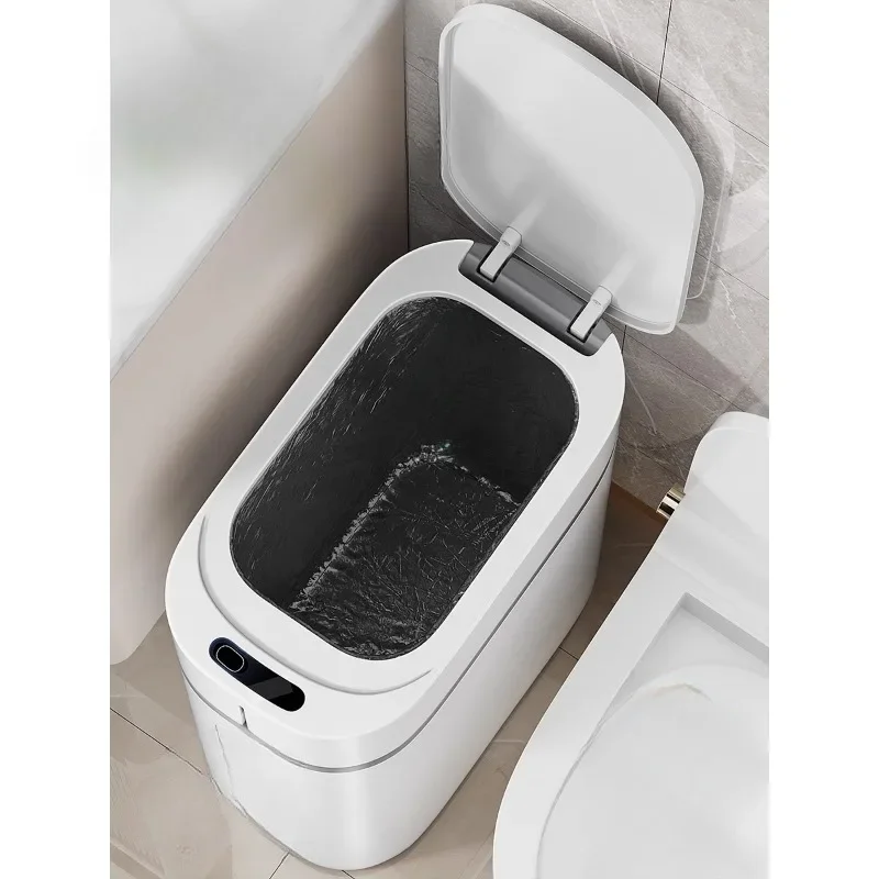 

Home living room automatic packaging intelligent induction garbage bin toilet toilet paper basket set bag