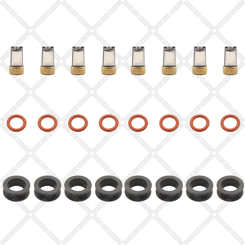 

8SET For Toyota Corolla ZZE12 E141 ZZE150 Avensis ZZT25 23250-0D030Fuel Injector Service Repair Kit Filters Orings Seal Grommets