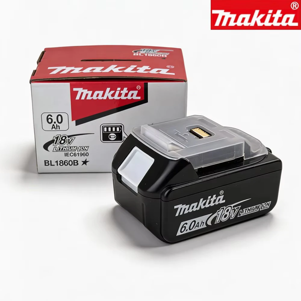 Original 6Ah Makita Bl1860 6Ah Akku für Elektrowerkzeuge Li-Ion Ersatz Lxt Bl1850 Bl1840 für 18V Schraubendreher mit BMS 18V Akku