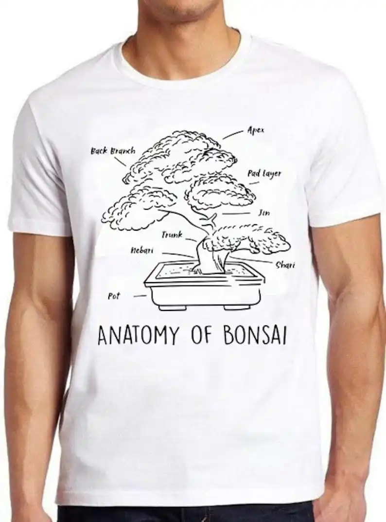 

Anatomy of Bonsai Sakura Tree Japan Retro Funny Art Drawing Gamer Anime Cult Meme Movie Music Cool Gift Tee T Shirt K1126