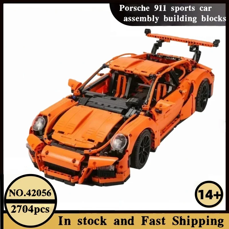 Kompatibilis MOC műszaki tégla szuper sportautó modell kompatibilis 42056 építőkockák gyerek oktatójáték születésnapi ajándékkészlet