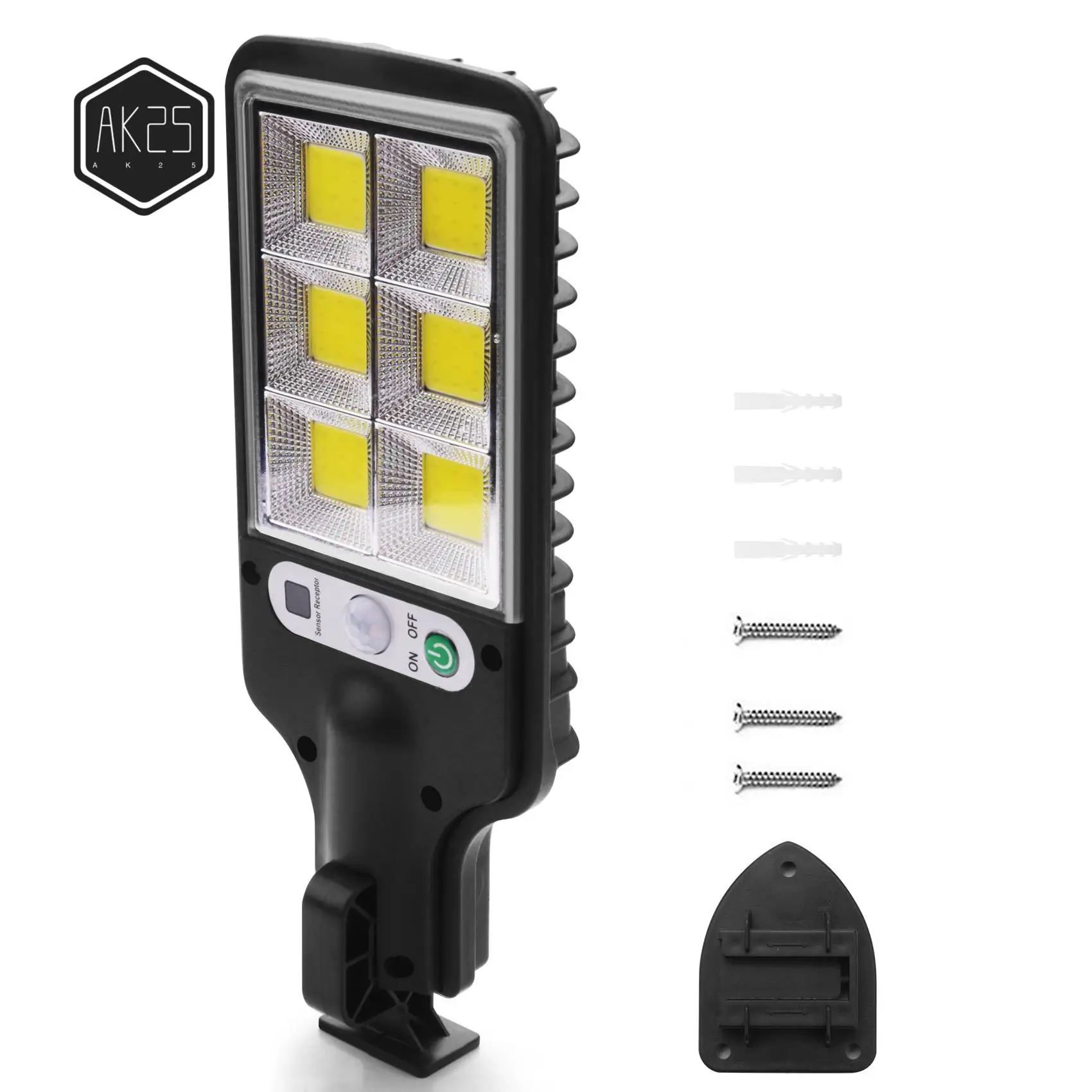 

AK25-300W-650W IP65 светодиодный солнечный уличный фонарь с датчиком движения PIR настенный светильник для садовой террасы