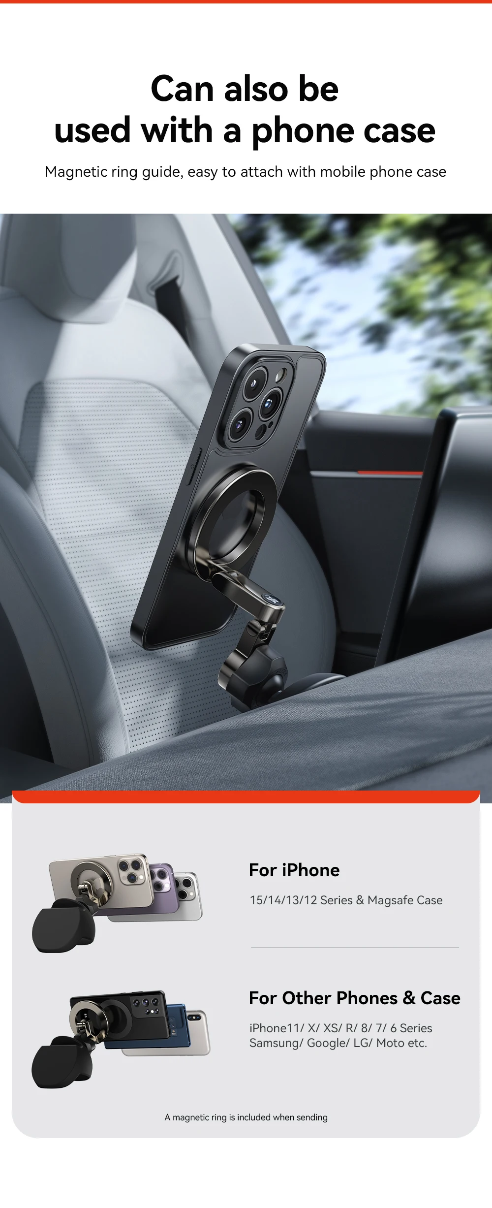 YZ Für Tesla Highland Model 3/Y/YL Juniper Starker Magnetischer Handyhalter für iPhone 17 16 Pro Max Samsung Handys Lüftungsschlitz-Basis – Detail 5
