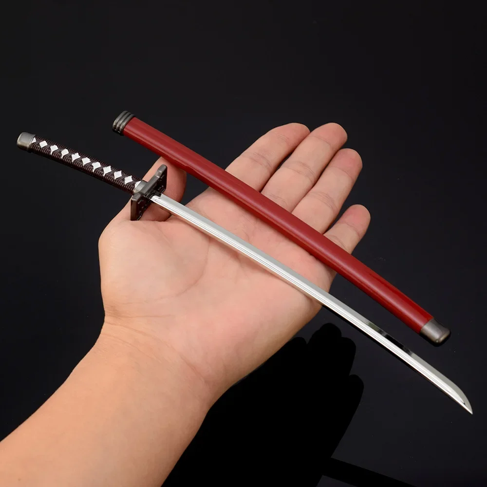 26cm Anime Kurosaki Ichigo Peripherals Shinji Hirako Swords Zanpakutou Alloy Katana Model Samurai Go Against Ornament Cos Toy