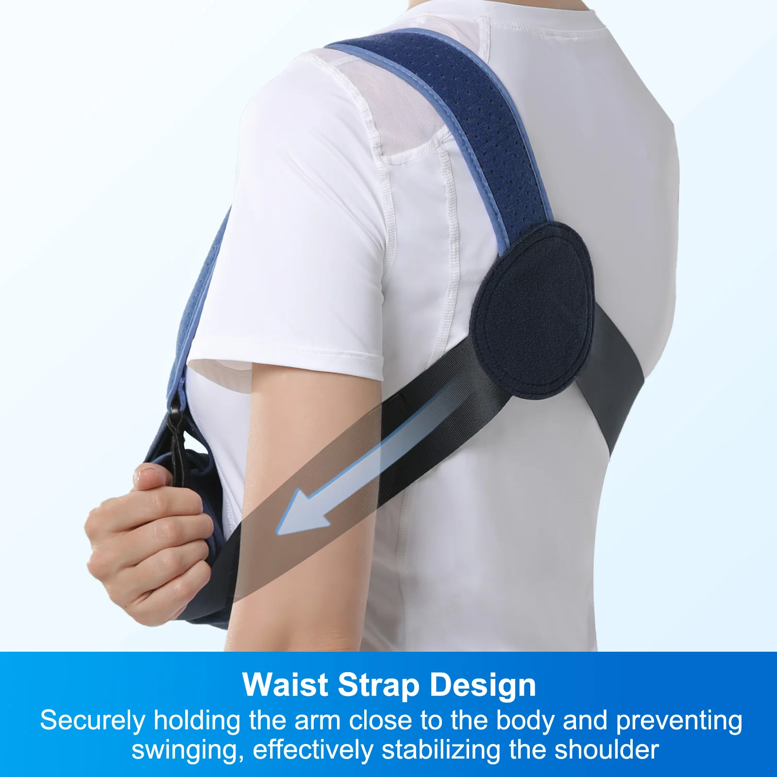 VELPEAU Arm Sling Immobilizer for Elbow Injury, Dislocated Shoulder and Rotator Cuff Arm Sling Support Medical and Comfortable