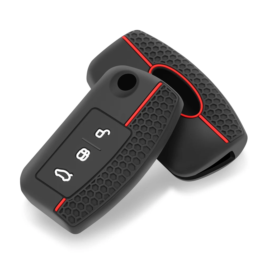 Silicone Car Flip Folding Key Case For Ford Focus 2 3 Ecosport C-Max S-Max Ka Mondeo Kuga Galaxy Fiesta Keychain Accessories
