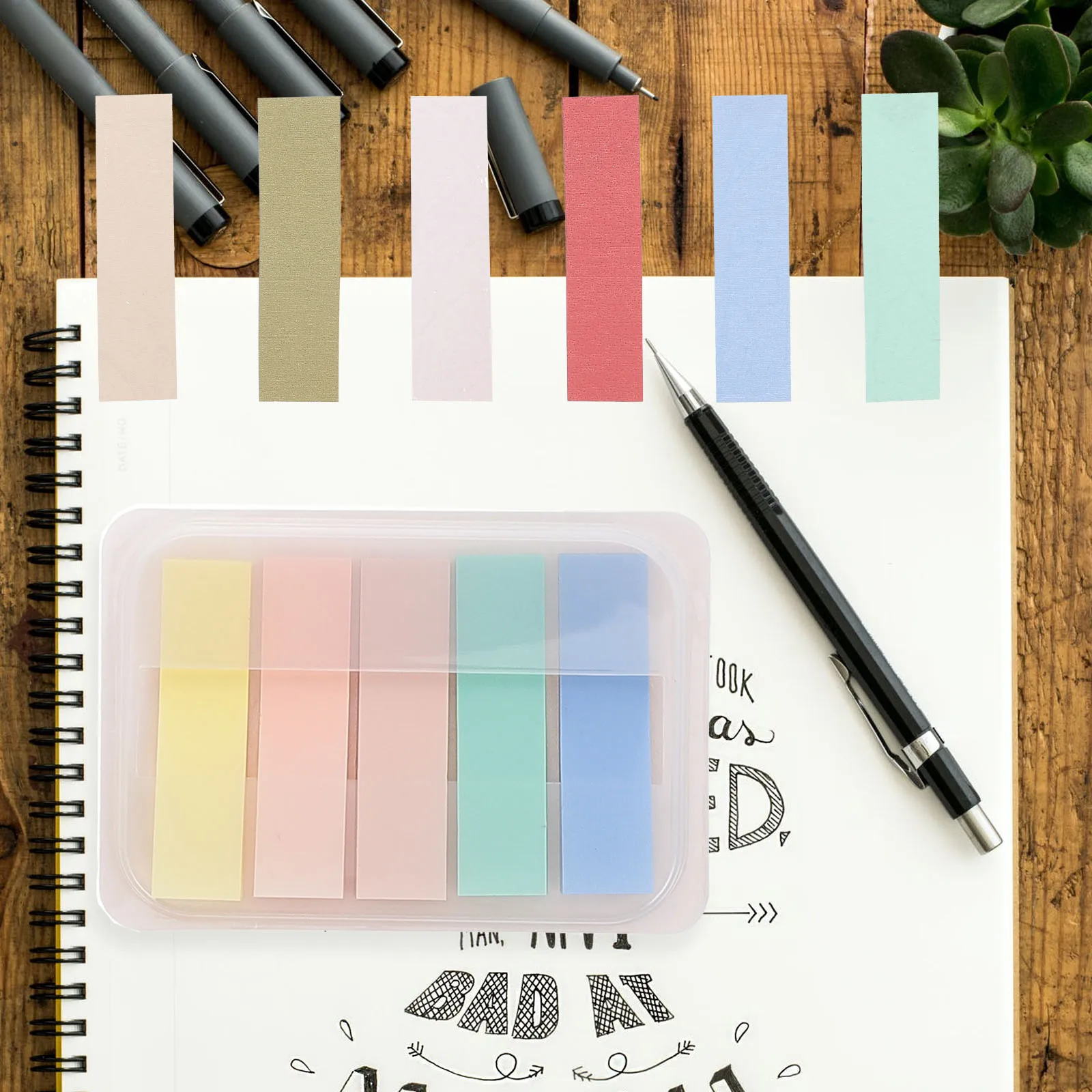 

6Pcs Sticky Memo Pads Portable Small Note Stickers Self Adhesive Memo Notes Office School Classification Self-Adhesive Note Pads