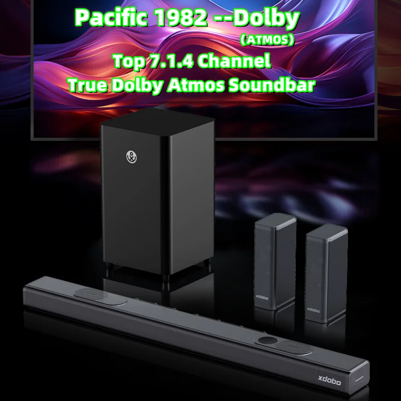 Xdobo Pacific 1982 Full Set Dj Sounds Computer Wireless 3D Surround System Sound Bars for Tv With Subwoofer and Rear Speakers