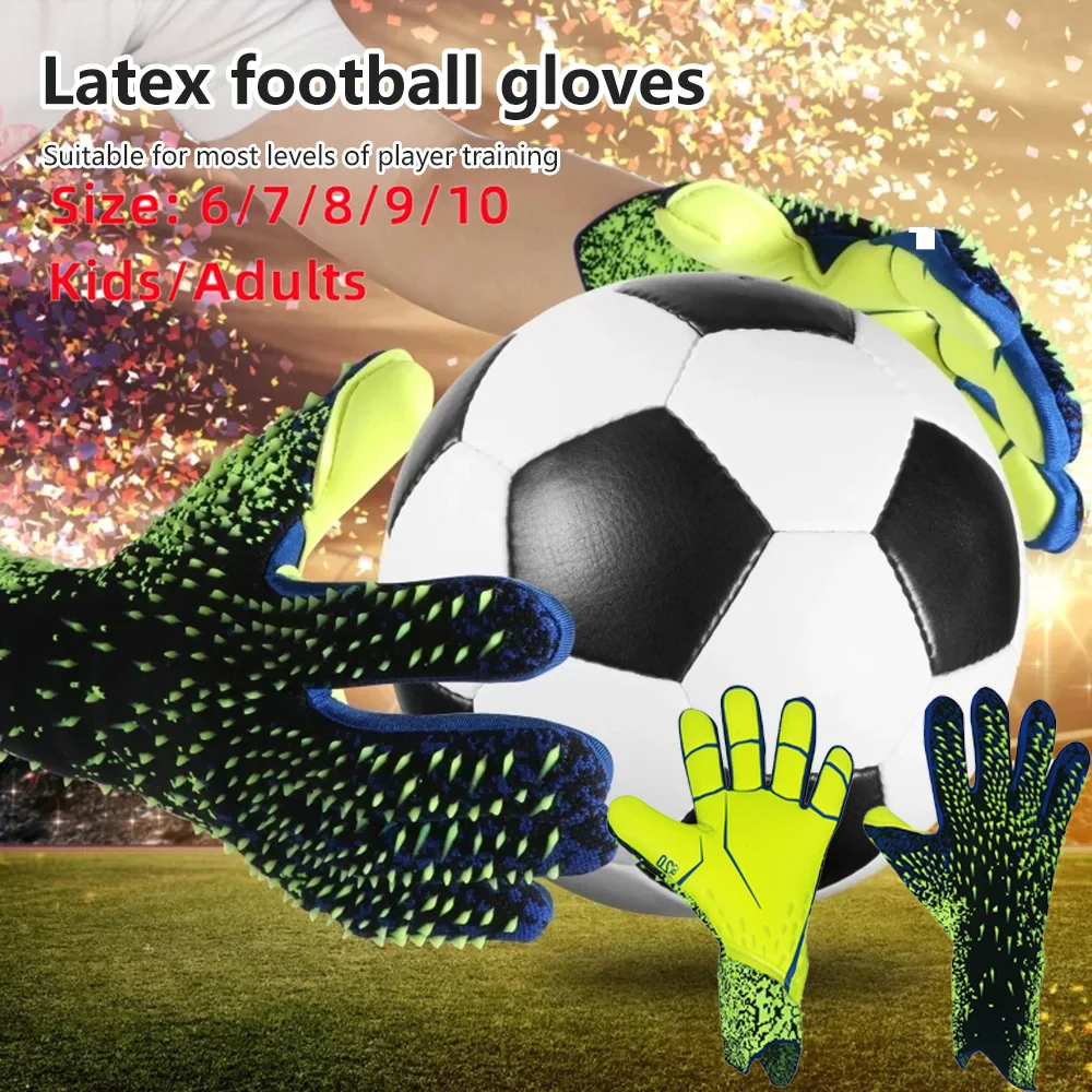 

Children's Football Goalkeeper Gloves Thickened Wear-resistant Latex Soccer Gloves Professional Outdoor Sports Equipment