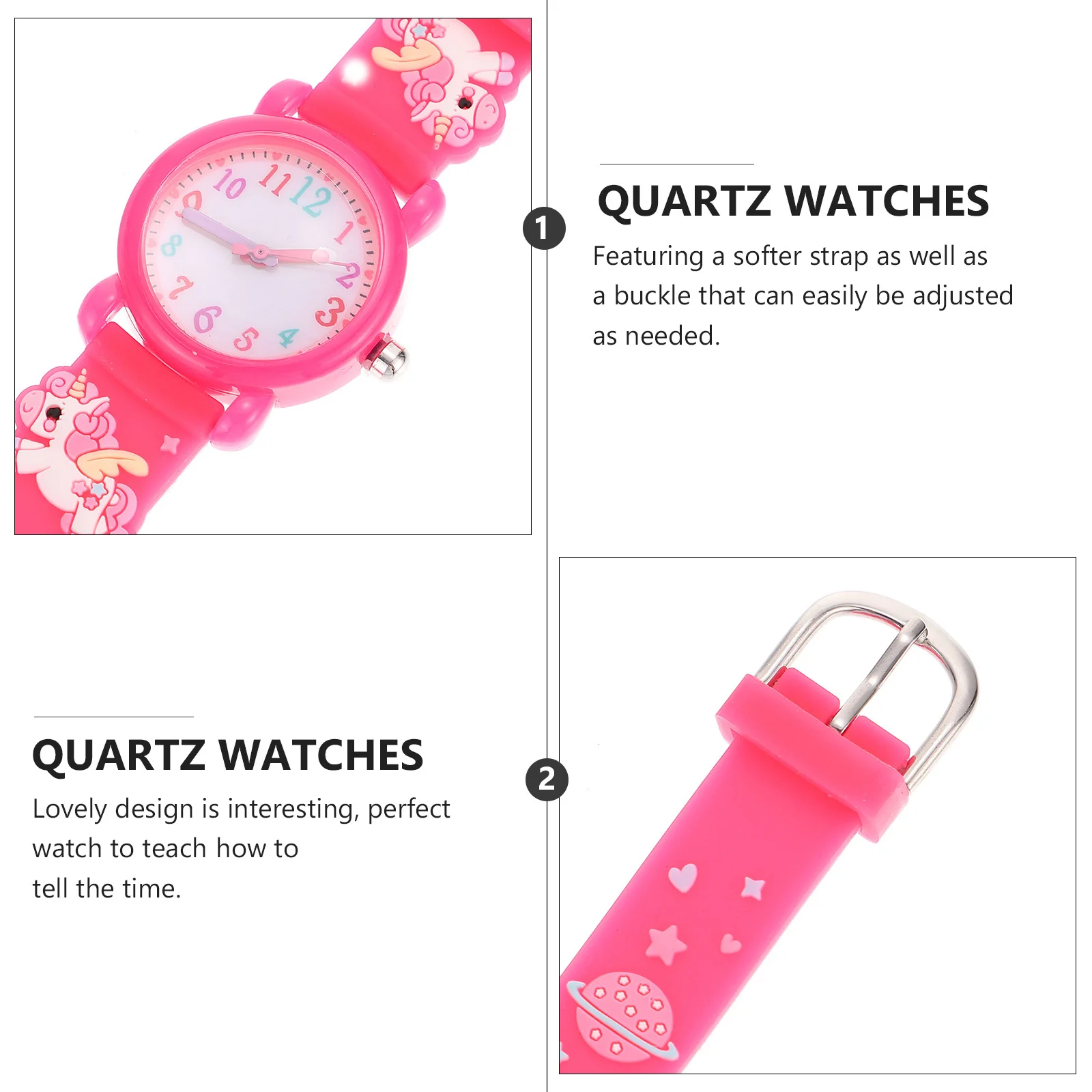 ساعة بسيطة وأنيقة وحزام آمن وحرفية دقيقة وديكور قوي وساعات هدايا للارتداء اليومي للأعمار من 8 إلى 10 سنوات