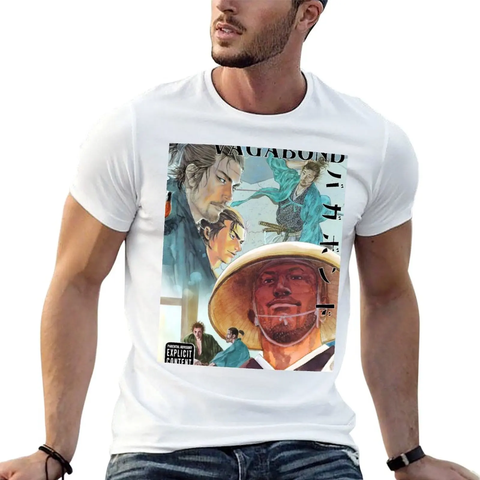 Musashi Miyamoto - Vagabond T-Shirt Athletic Fit Sports Short Sleeve Top