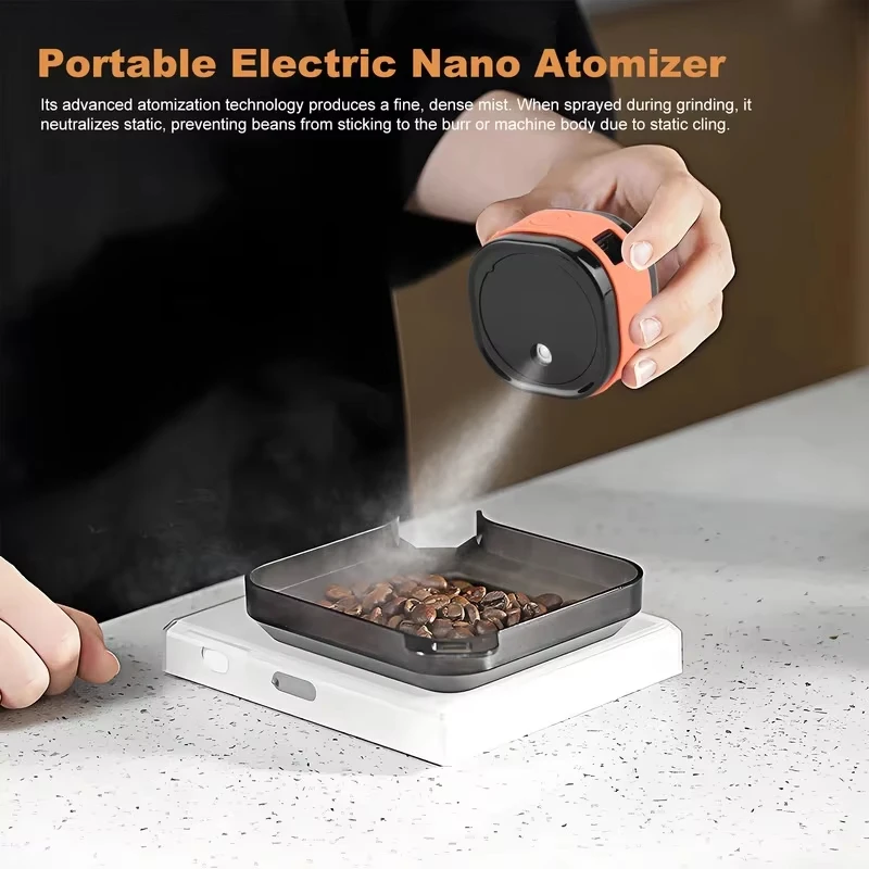 Magnetic Base Rechargeable Electric Coffee Atomizer, Anti‑static Automatic Spray Bottle For Espresso Coffee Making