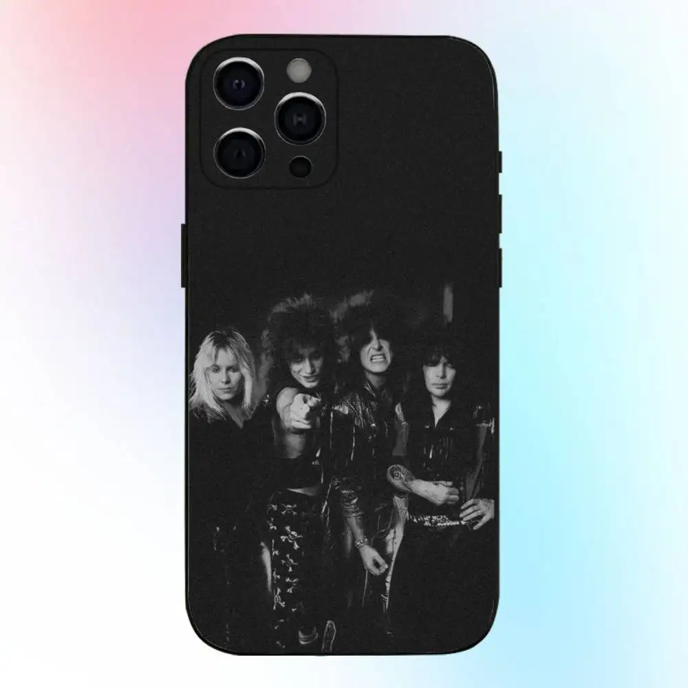 حافظة هاتف باند M-MOTLEY C-Crue Rock لهاتف iPhone17,16,15,14,13,12,11 Plus، Pro Max غطاء أسود ناعم #4