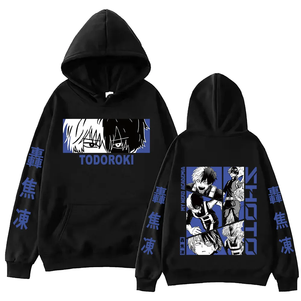 

Anime My Hero Academia Todoroki Hoodie Harajuku Hip Hop Pullover Tops Fans Gift