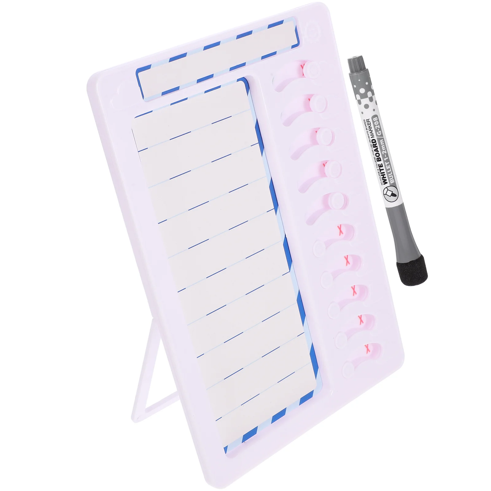 Tableau des tâches multifonctionnel effaçable, traqueur d'autodiscipline, tableau blanc pour réfrigérateur, tableau de rappel domestique