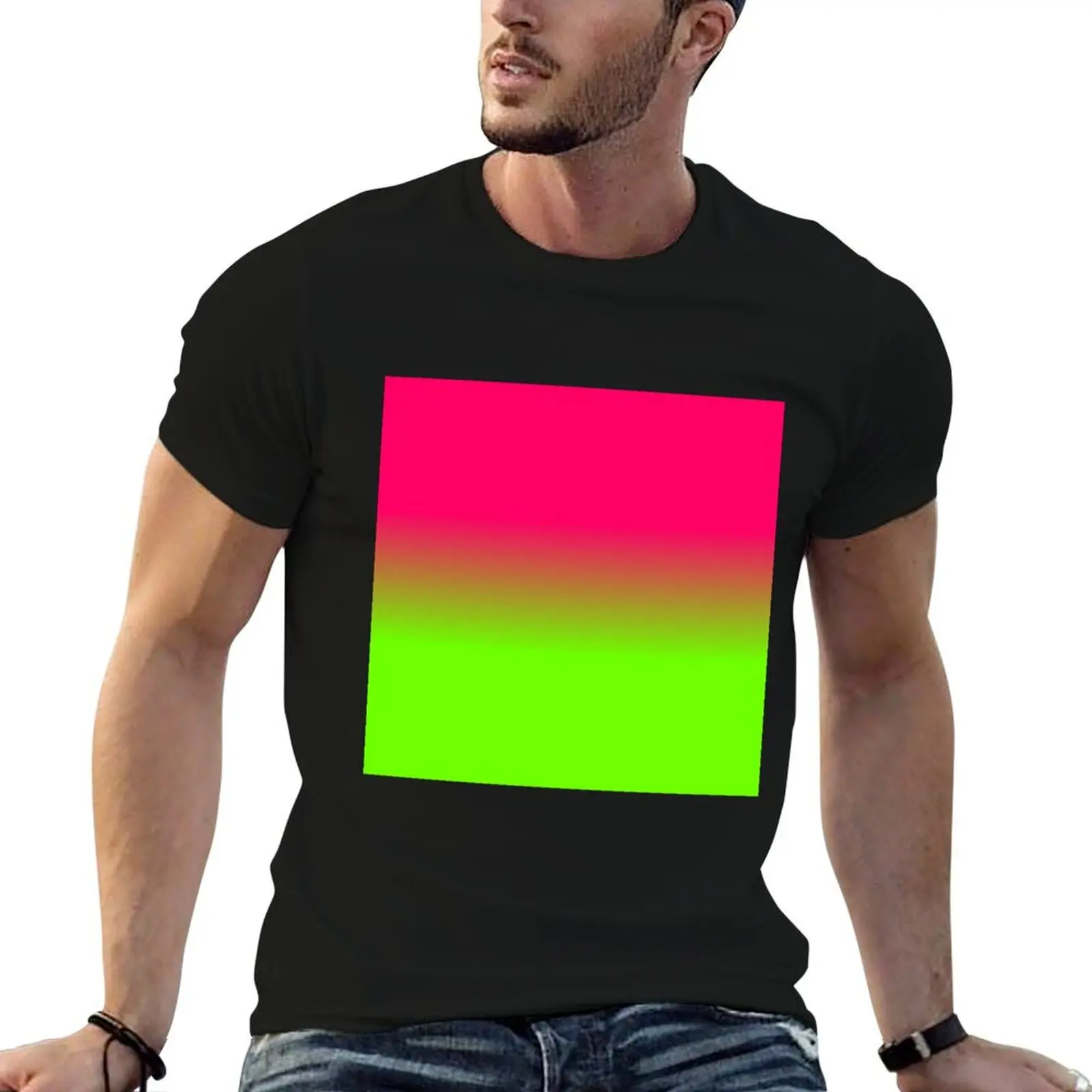 

Neon Pink and Neon Green Ombré Shade Color Fade T-Shirt hippie clothes essential t shirt customizeds compression shirt men