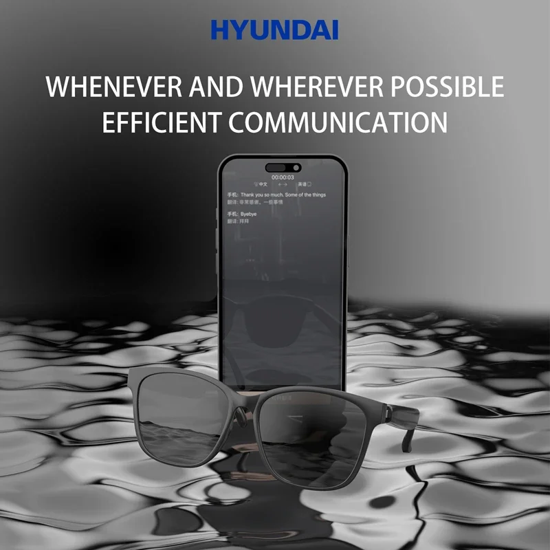 Lenovo HY-C8 Occhiali intelligenti AI Traduzione intelligente Occhiali Bluetooth wireless Cuffie per interpretazione simultanea in tempo reale