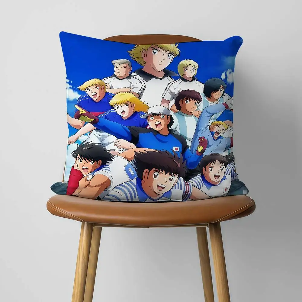 Anime C-Captain Tsubasa 30x30cm 45x45cm Pillow Case Decor Protective Covers Comfortable Soft For Sofa Living Room Home Office