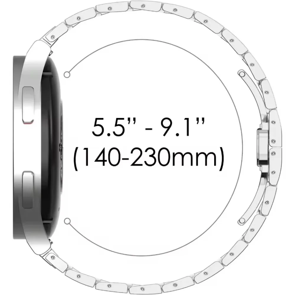 Cinturino in metallo per Samsung Galaxy watch 7 6 5 4 44mm 40mm cinturino comodo e traspirante per Samsung Galaxy watch 6/4 Bracciale classico