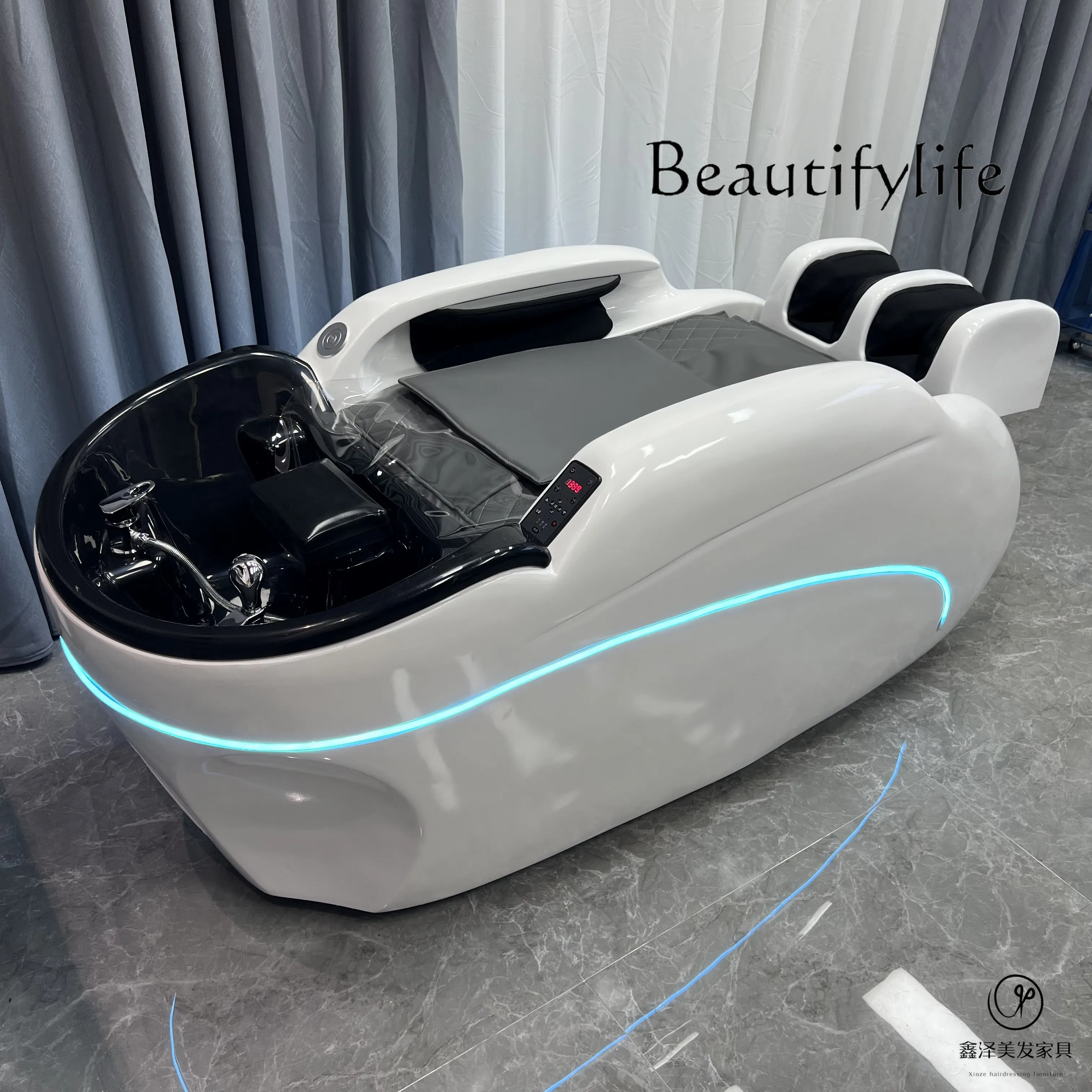 Multifunctional Intelligent Electric Massage Shampoo Bed Barber Shop Hair Salon Hair Salon Massage Couch Heating