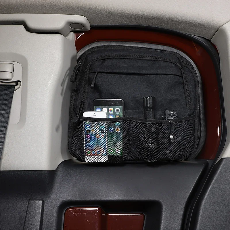

1Pcs Oxford Cloth Black For Toyota FJ Cruiser 2007-2021 Car Rear Door Window Storage Bag Tools Organizer Car Accessories