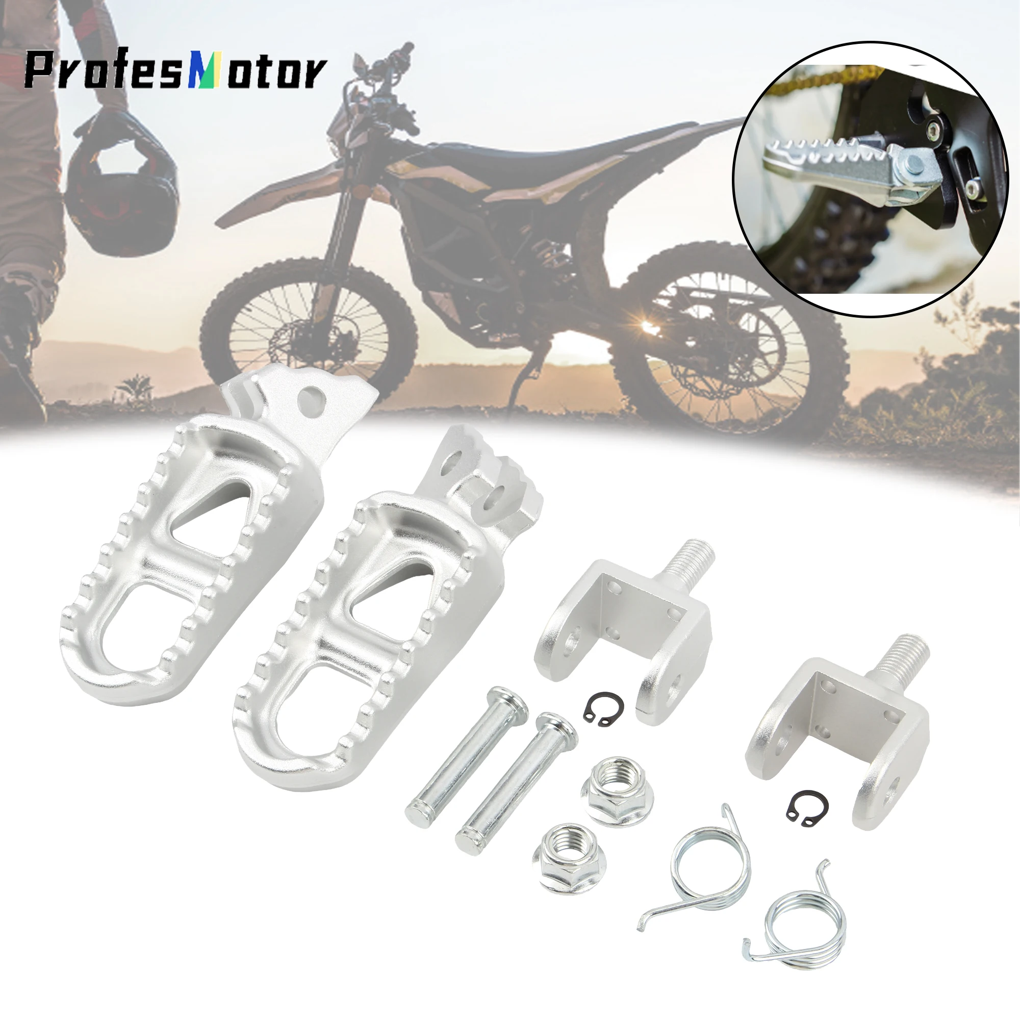 

Surron Accessories Motocross Motorcycle Aluminum Rests Pedals Footpegs Foot Pegs Bracket Sur-Ron Light Bee X S