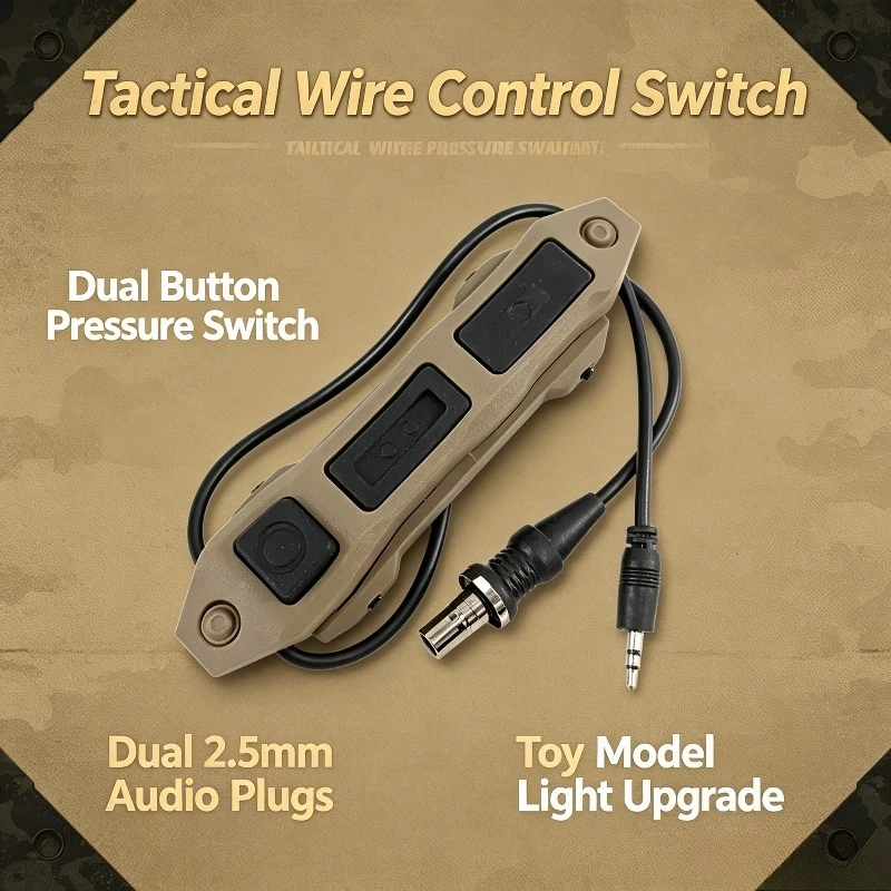 Dual 2.5mm Audio Plug Fitting Two‑Key Cable Trigger For Hand‑assembled Toy Lamp Props