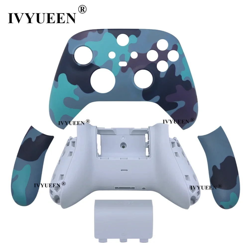 IVYUEEN Replacement Housing Shell for Xbox Series X S Core Controller Gray Camo Faceplate Cover RB LB RT LT Trigger Buttons Mod
