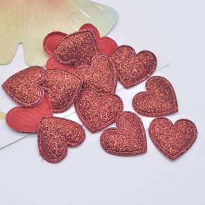 بقع زينة القلب بلينغ لأغطية الرأس DIY ، زخرفة مقاطع الشعر ، الحرف اليدوية قبعة الملابس ، لوازم الخياطة ، 22x20mm ، 100 قطعة أفضل 8 زينة ملابس لامعة مبيعا - No5