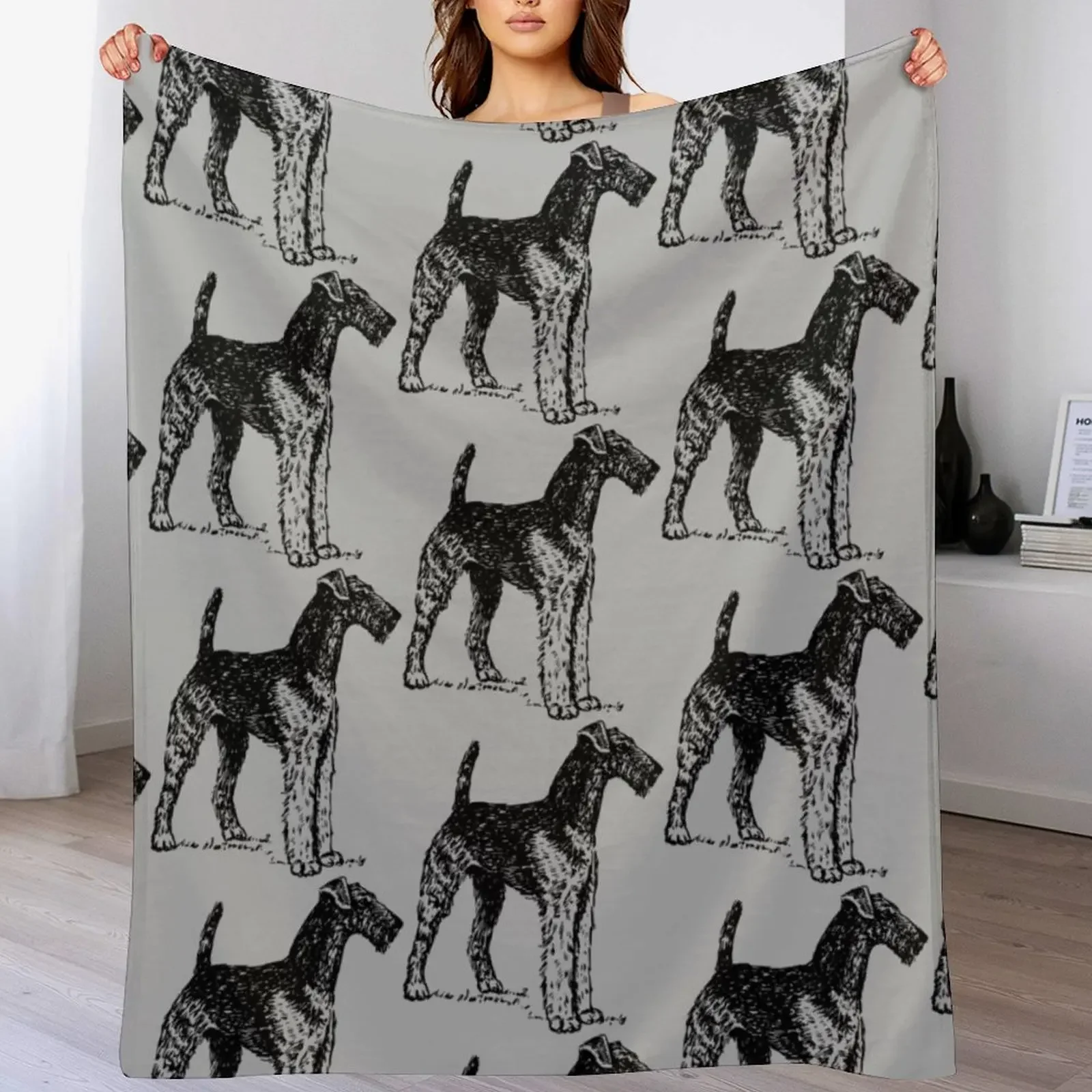 

Airedale Terrier Throw Blanket Sleeping Bag cosplay anime blankets and throws Retros Blankets