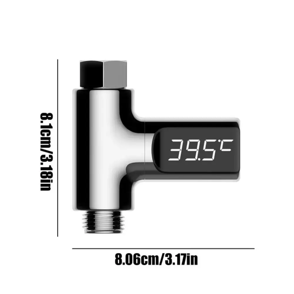LED Display Water Temperature Monitor Self-powered Monitoring Bathing Temperature Meter ABS Hot Tub Shower Faucets Bathroom