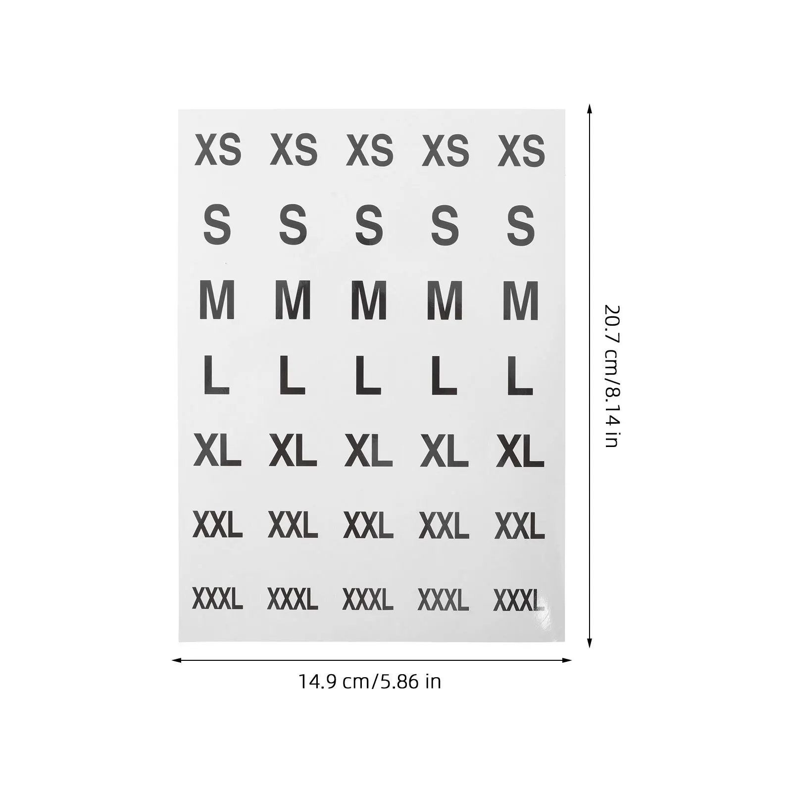 350Pcs Size Label Stickers Black Round Self Adhesive Apparel Clothing Stickers for Retail T Shirts Store Use Size Labels