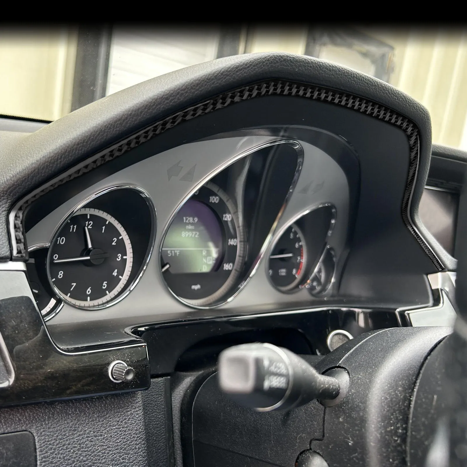 For Mercedes-Benz E-Class W212 S212 2011-2015 Carbon Fiber Instrument Speedometer Dashboard Trim Strips Car Accessories Sticker