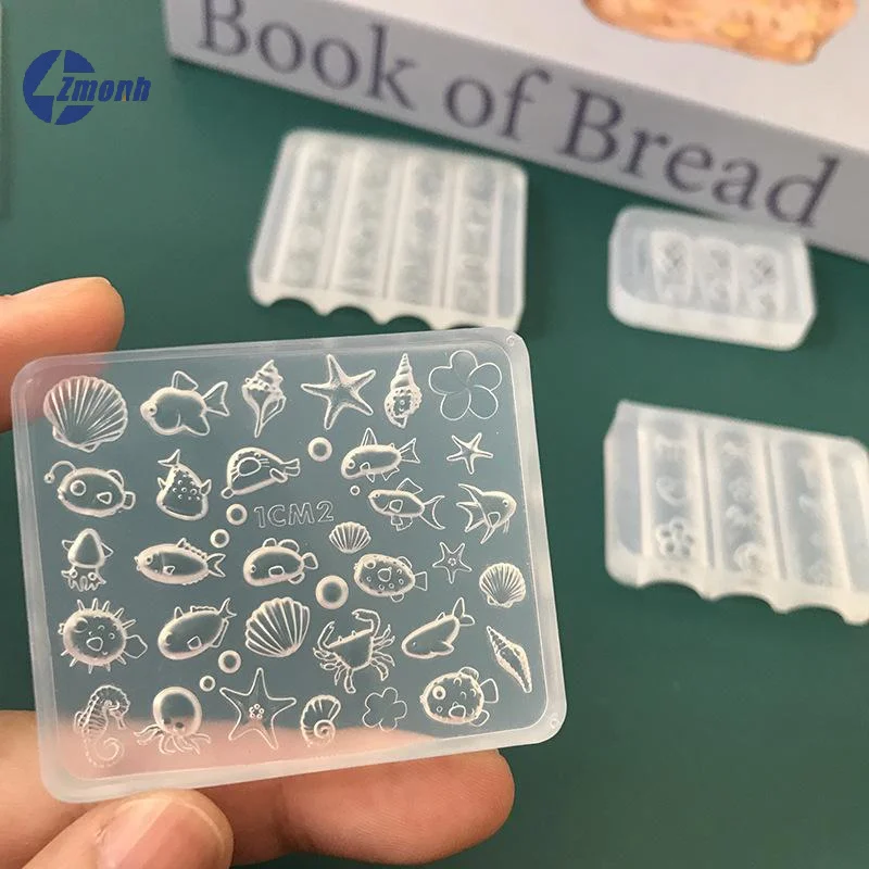 New！Clear Silicone Resin Molds With Cute Ocean Creature Patterns For DIY Jewelry Nail Art Craft Projects