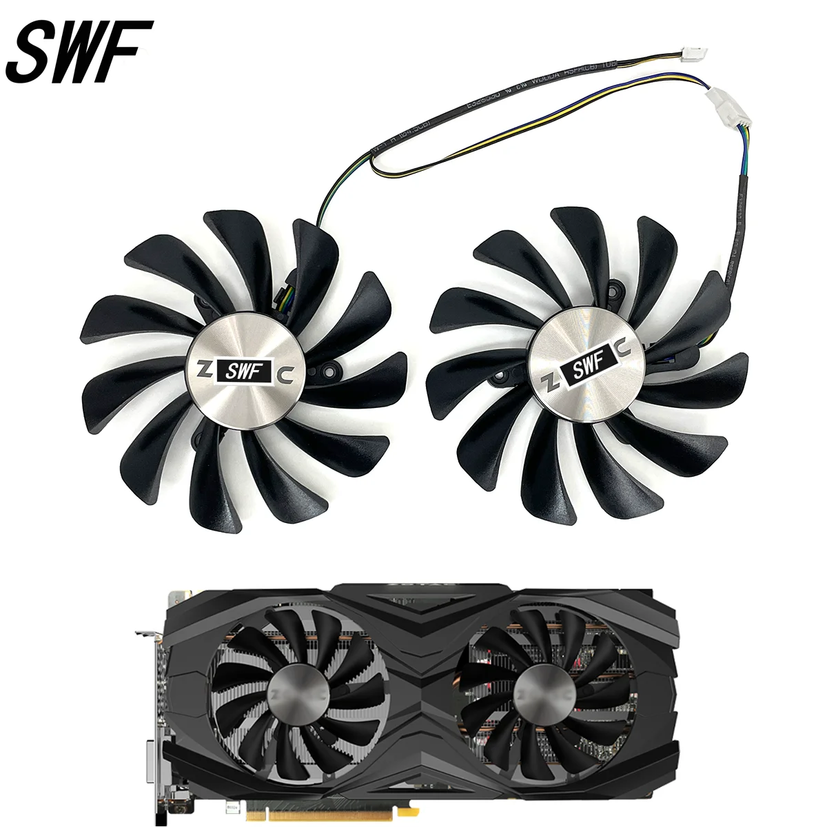 2 SZTUK/lot 95mm Wentylator chłodzący Wymień na Zotac GeForce GTX 1070Ti 1080 Ti GTX1070 Ti GTX1080Ti AMP Edition Wentylator chłodzący kartę graficzną