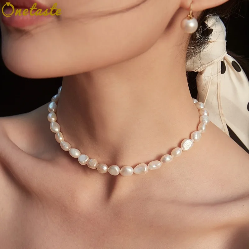 white-pearl-beaded-strand-necklace-for-women-925-silver-classic-simple-trendy-elegant-stackable-choker-necklaces-party-her-gift