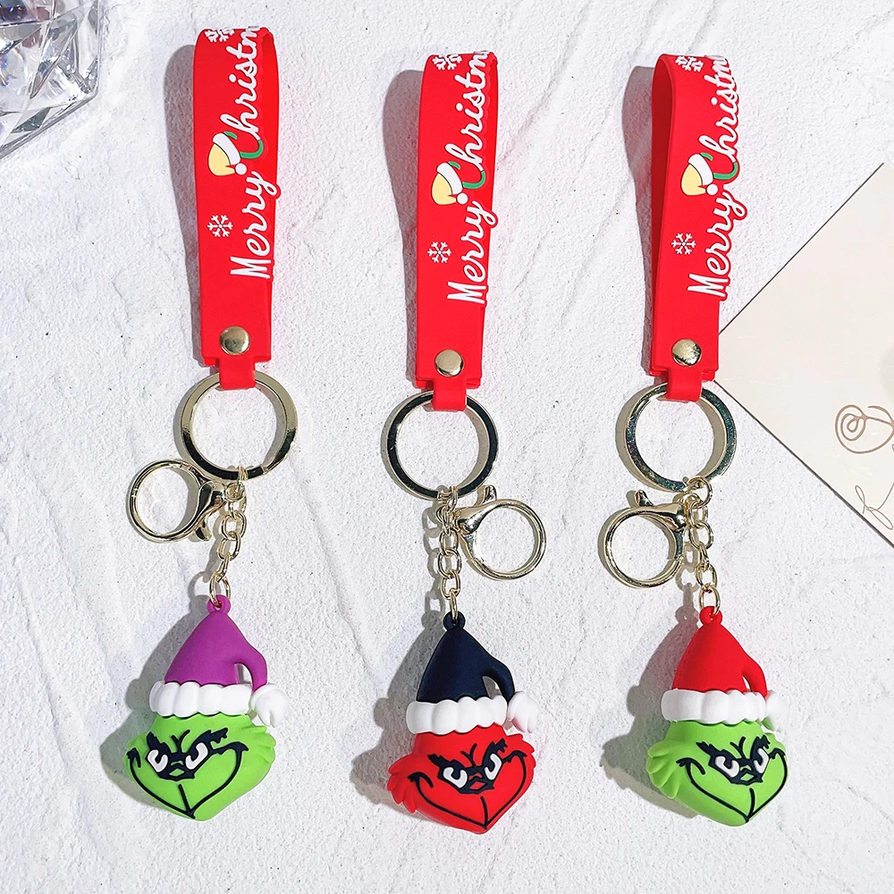 Creative The Grinch Key Ring Keychain Cute Game Handle Key Ring Key Ring Bag Car Suspension Boy Key Suitable for Men