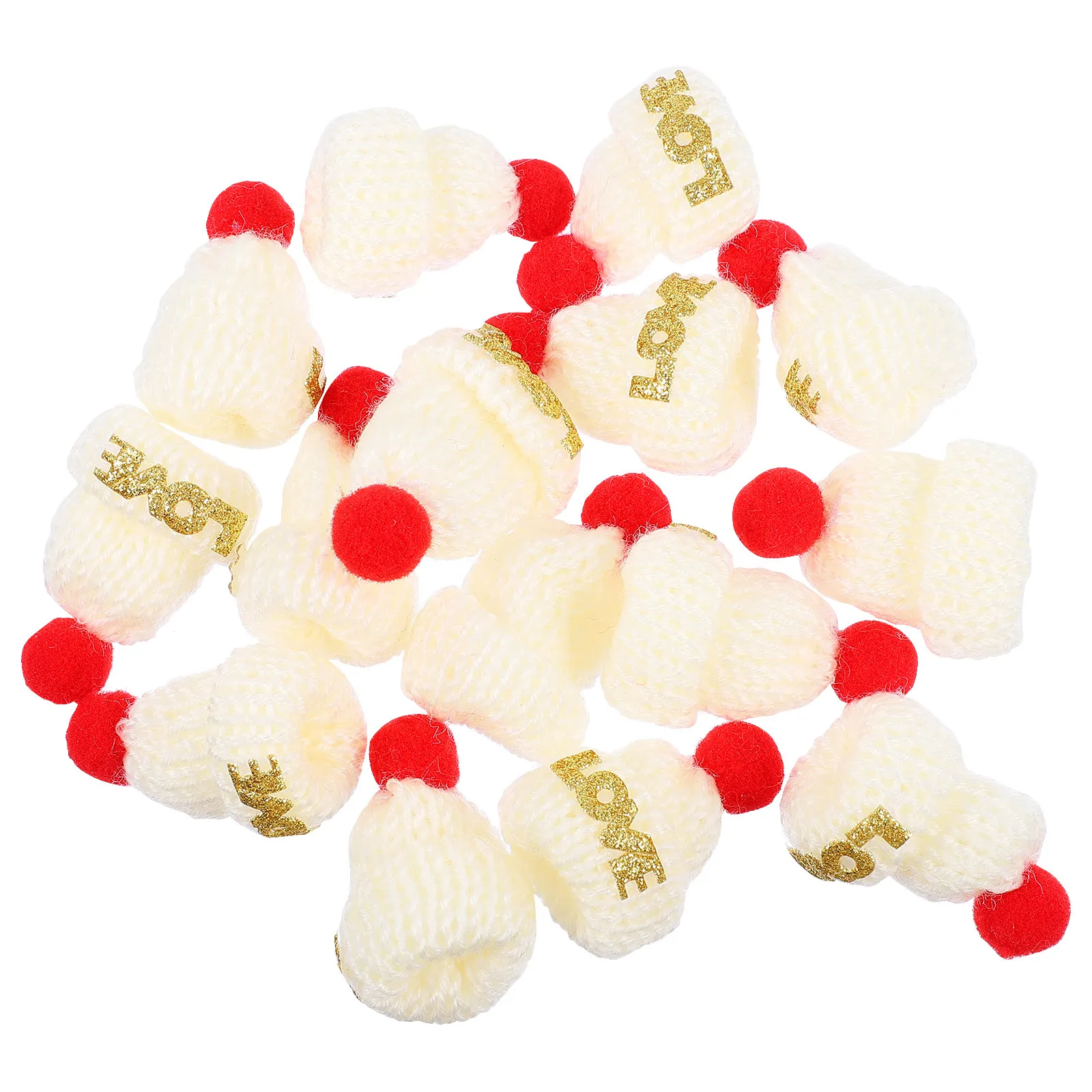 

15 шт. миниатюрных шерстяных шапочек для Рождества, очаровательные аксессуары ручной работы для DIY, заколки-броши, декоративные украшения для елки и вечеринки