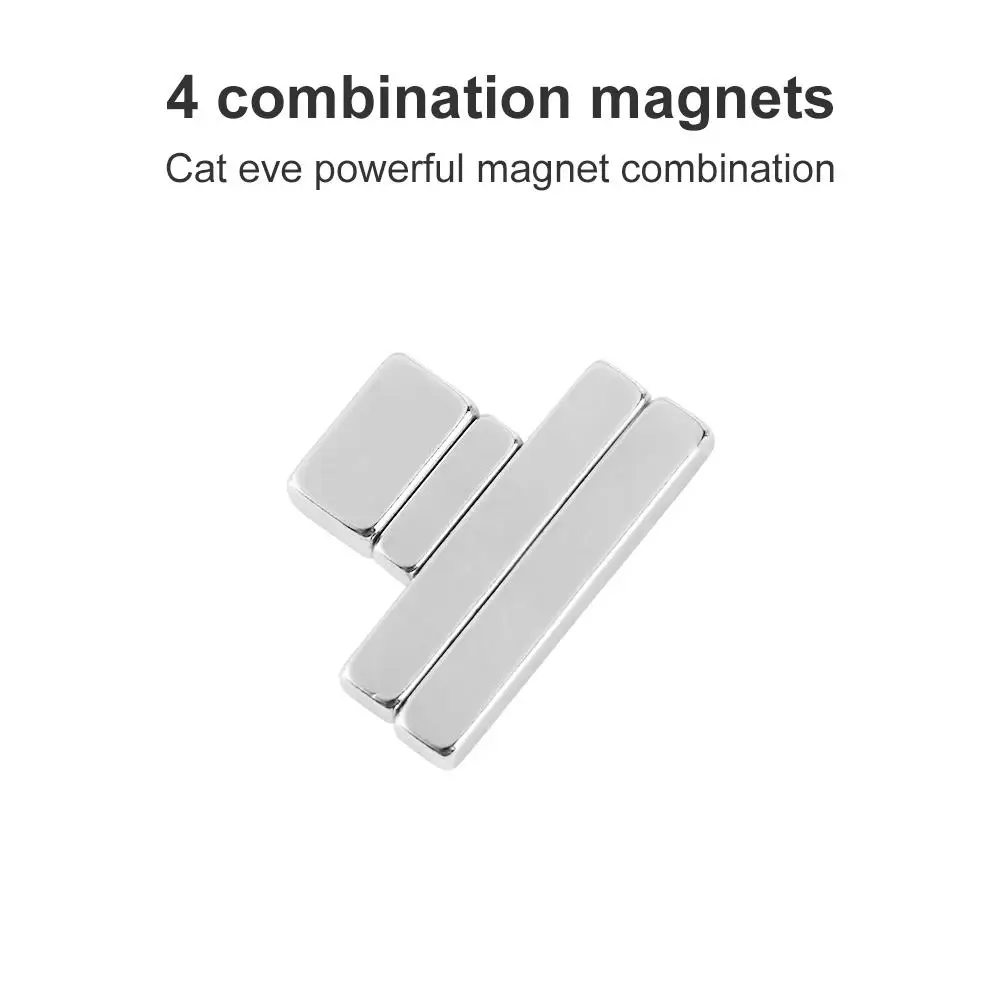 Multi-Function Cat Eye Magnetic Stick, Gel Polish, Efeito Magnético, Ferramentas de Manicure, Square Cat Eye Nail Magnet, 4Pcs por conjunto