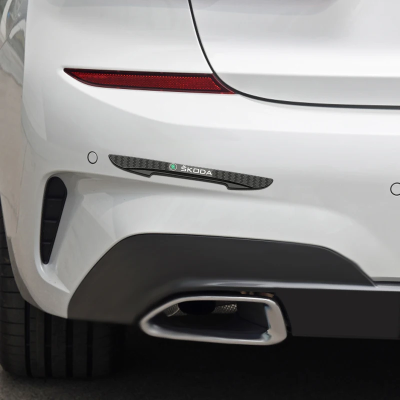 4 قطعة سيارة مطاطية المضادة للتصادم الوفير قطاع الحرس حامي ملصقات لسكودا رابيد سوبيرب كودياق السابع VRS اوكتافيا 2 3 اليتي #6