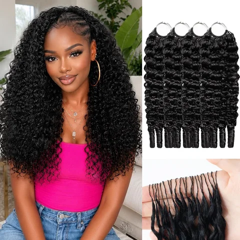 100% Human Hair Burmese Curly Crochet Small Spirals Extensions Pixie Curls Hair Pre Separated Knotless Miracle Knot Braids