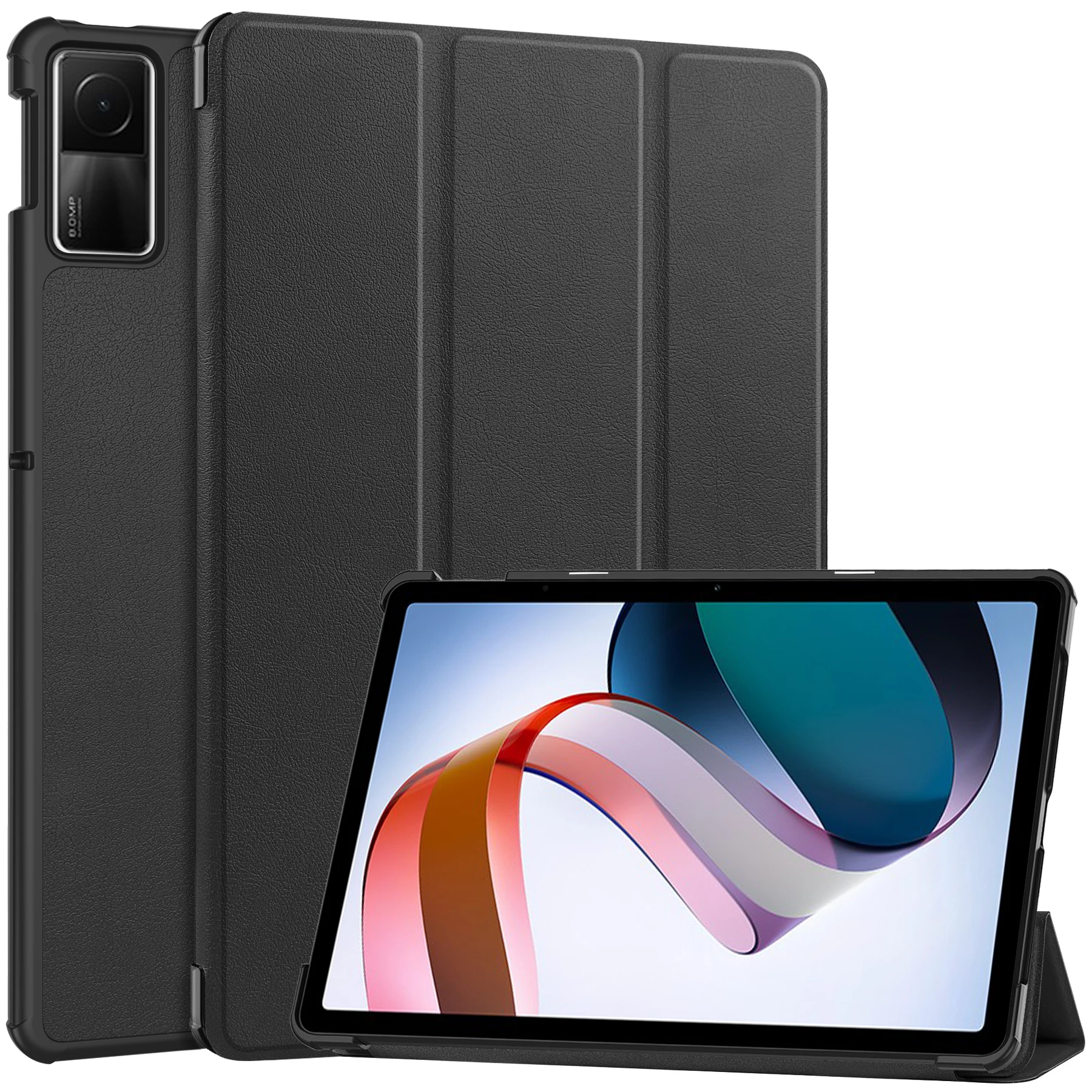 

For Xiaomi Redmi Pad SE Tri-fold Stand Tablet Case Anti-drop PU Leather Tablet Cover