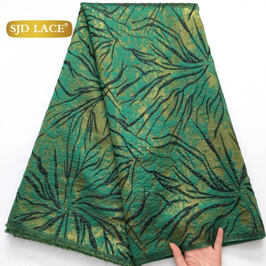 SJD LACE Pizzo damascato africano 2025 Tessuto di pizzo broccato francese di alta qualità Jacquard nigeriano per le donne Abito materiale da festa 4318