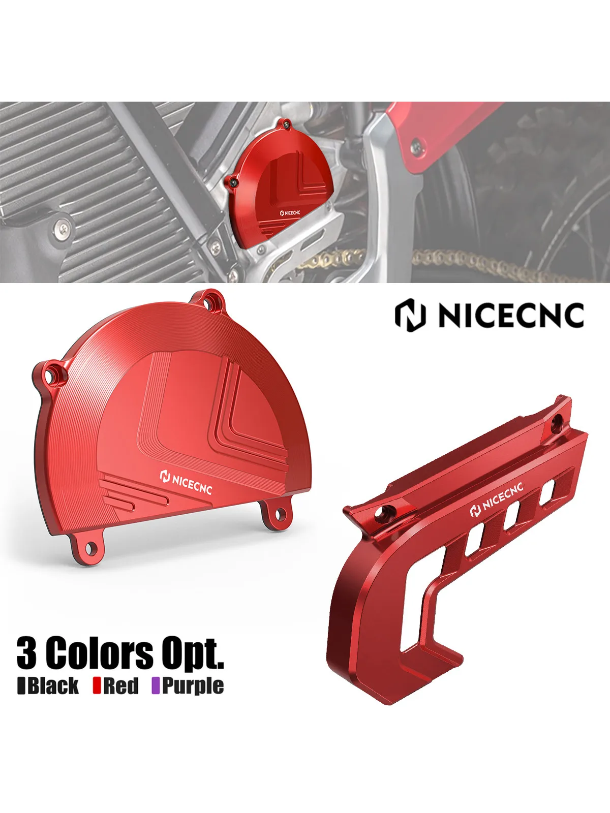 AliExpress NICECNC For 2025 2024 Stark Varg EX Left Side Motor Cover Sprocket Cover Chain Guard Protection Kit For STARK VARG MX Electric Dirt Bike
