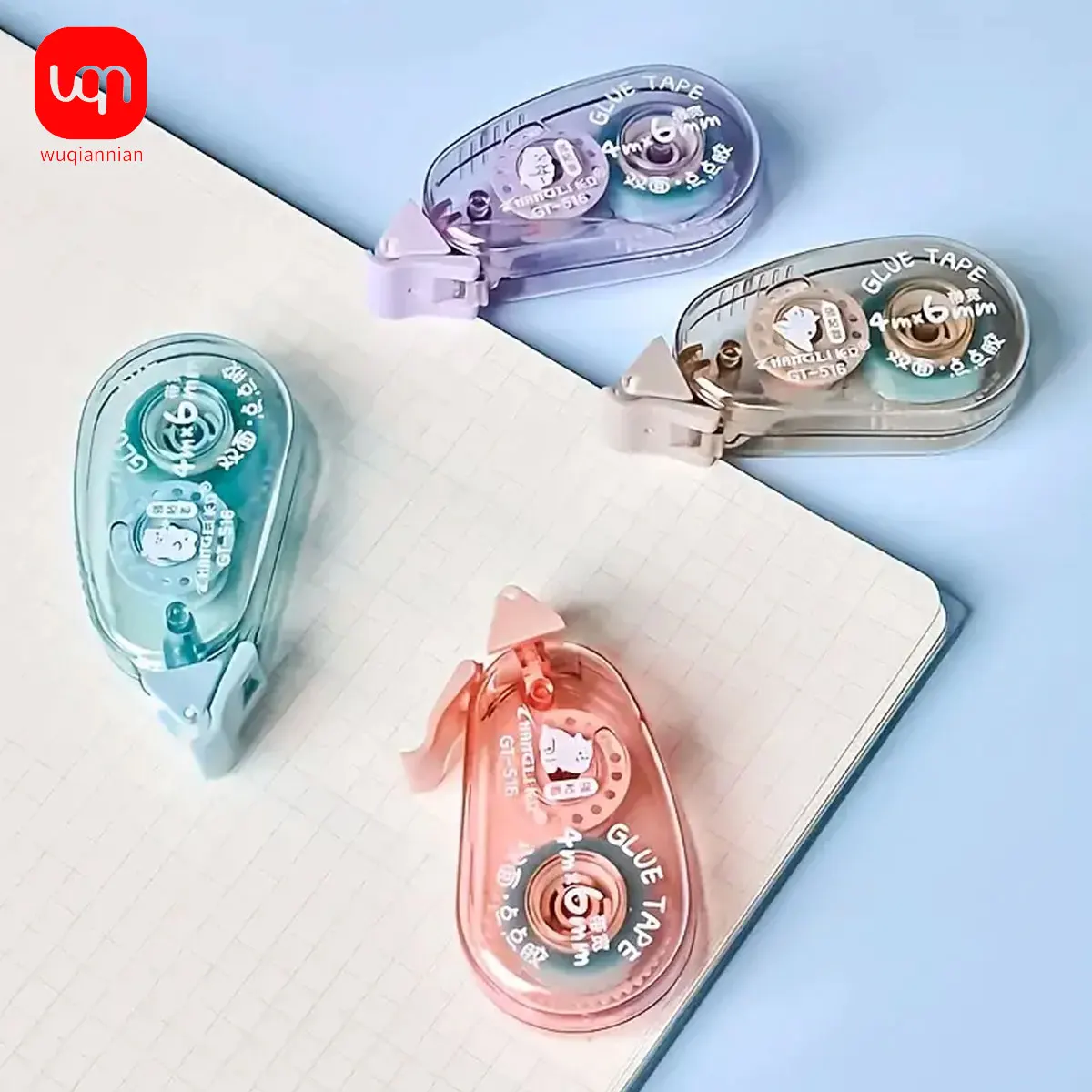 

Glue Tape Roller Colorful Cartoon Pattern Double-sided Tape Roller Compact Portable Scrapbooking Adhesive for Permanent