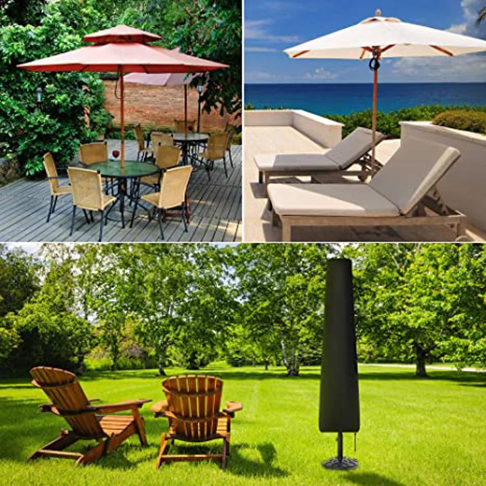 Universeller wasserdichter Freischwinger-Sonnenschirmbezug in 6 Größen, Oxford-Stoff, Outdoor-Regenschirmbezug, Garten, Terrasse, wetterfest – Detail 18