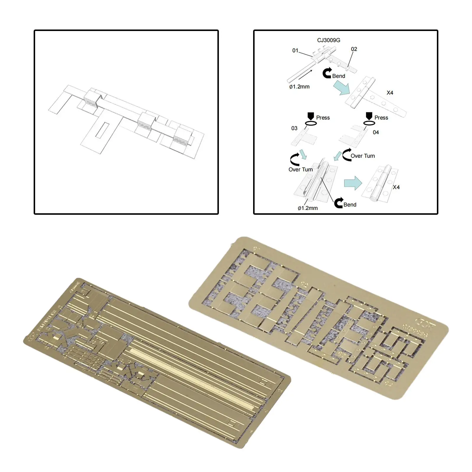 Modelo do enigma 3D para a cena DIY, dobradiça de bronze, decoração da tabela da areia, cena educacional, 1: 35