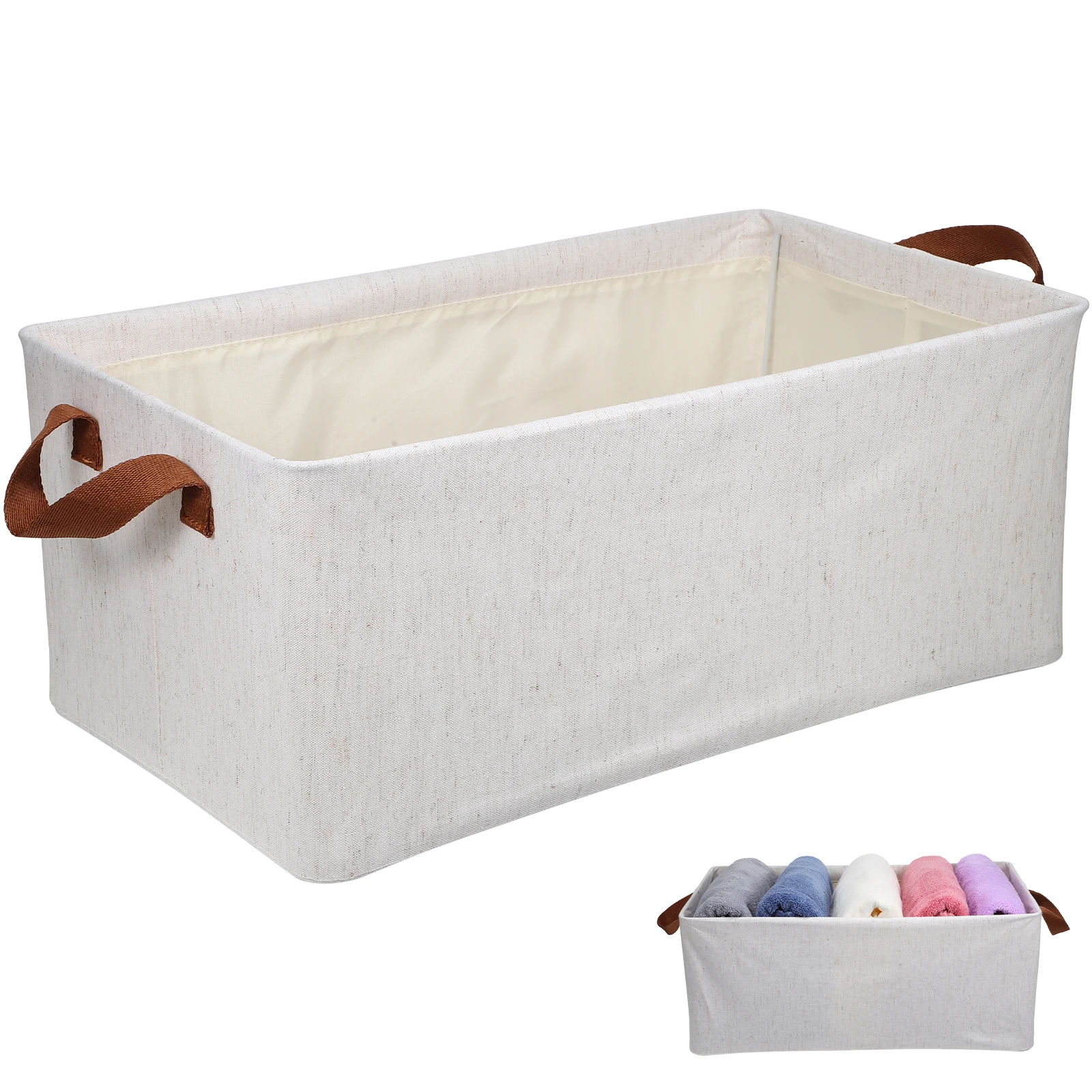 

2 Pcs Large Capacity Foldable Drawer Type Storage Baskets Fabric Cubes Wardrobe ganizer Material Strong Support Closet